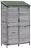 vidaXL Gartenschuppen grau 106,5x56x176cm Massivholz Fichte (42033450)