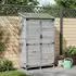 vidaXL Gartenschuppen grau 106,5x56x176cm Massivholz Fichte (42033450)