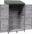 vidaXL Gartenschuppen grau 106,5x56x176cm Massivholz Fichte (42033450)