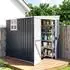 Outsunny Metall-Gerätehaus mit Pultdach, Fenster, 2,6m², 128x193x181cm (84H-359V00CG)