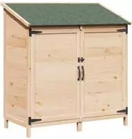 Vidaxl Garden Shed Natural 106.5 X 56 X 113.5 Cm Solid Fir Wood