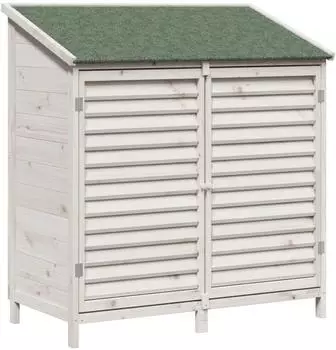 vidaXL Ger&auml;teschuppen Massivholz Fichte, Lamellent&uuml;r, 106x56x113,5cm