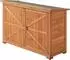 en.casa Kerteminde Geräteschrank 88x128x50cm, 2 Türen, Tannenholz, Bitumendach