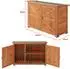 en.casa Kerteminde Geräteschrank 88x128x50cm, 2 Türen, Tannenholz, Bitumendach