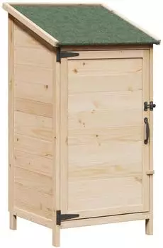 vidaXL Gartenschuppen Natur 59x56x113,5cm Massivholz Fichte (42033436)
