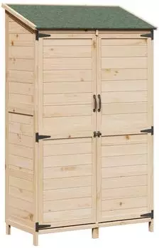 vidaXL Gartenschuppen 106,5x56x176cm Massivholz Fichte (42033448)