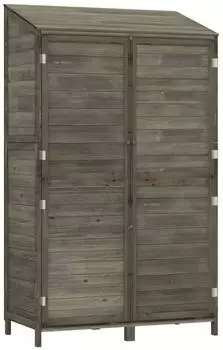 vidaXL Geräteschuppen 102x52x174,5cm Massivholz Tanne anthrazit (152192)