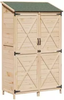 vidaXL Gartenschuppen Fichtenholz massiv 106x56x176,5cm (42033480)
