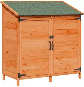 vidaXL Gartenschuppen mit Dach und Schloss, braun, 106,5x56x113,5cm (42033443)