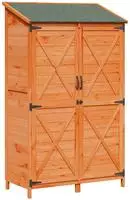 vidaXL Gartenschuppen Braun 106 x 56 x 176,5 cm Massivholz aus Fichte