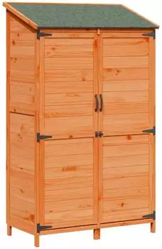 vidaXL Gartenschuppen braun 106,5x56x176cm Massivholz Fichte (42033451)