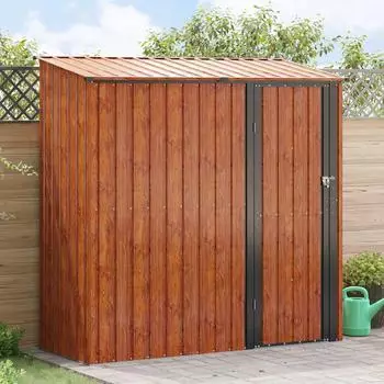 vidaXL Gartenhütte braun 203x85,5x200cm Metall (42011304)