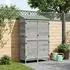 vidaXL Gartenschuppen mit Dach, Fichtenholz massiv, grau, 106x56x176,5cm (42033466)