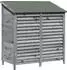 vidaXL Gartenschuppen Fichtenholz massiv, grau, 106x56x113,5cm (42033458)