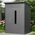 Toolport Primeyard Gerätehaus Metall Pultdach 158x122x231cm anthrazit (GFPV00949)