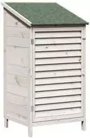 vidaXL Gartenschuppen Wei&szlig; 59,5 x 56 x 113,5 cm Massivholz aus Fichte