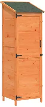 vidaXL Gartenschuppen braun 59,5x56x176,5cm Massivholz Fichte