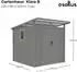 osoltus Klara B Metall-Gerätehaus 225x190x223cm Graualuminium (SU-alexes-B225190)