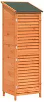 vidaXL Gartenschuppen Braun 59,5 x 56 x 176,5 cm Massivholz aus Fichte
