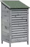 vidaXL Gartenschuppen Grau 59,5 x 56 x 113,5 cm Massivholz aus Fichte