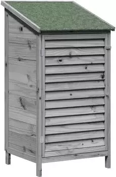 vidaXL Gartenschuppen 59x56x113,5cm Massivholz Fichte grau (42033454)