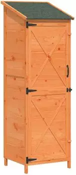 vidaXL Gartenschuppen braun 59,5x56x176,5cm Massivholz Fichte (42033479)