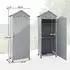 Outsunny Gerätehaus Holz mit verstellbarer Ablage, 85x58x213cm, grau