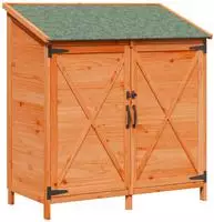 vidaXL Gartenschuppen Braun 106 x 56 x 113,5 cm Massivholz aus Fichte