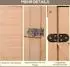 OKWISH Geräteschrank Holz (Tanne) 75x56x115cm, 2 Regalböden, abschließbar