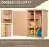 OKWISH Geräteschrank Holz (Tanne) 75x56x115cm, 2 Regalböden, abschließbar