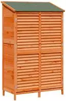 vidaXL Gartenschuppen Braun 106 x 56 x 176,5 cm Massivholz aus Fichte