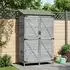 vidaXL Gartenschuppen grau 106x56x176,5cm Massivholz Fichte (42033482)