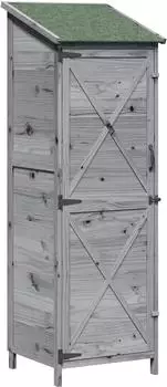 vidaXL Gartenhaus mit Dach und Stauraum, Fichtenholz, 59,5x56x176,5cm
