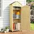Outsunny Gartenschrank Holz extra hoch, 2 Fächer, 58x213x85cm (84H-602V00ND)