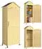 Outsunny Gartenschrank Holz extra hoch, 2 Fächer, 58x213x85cm (84H-602V00ND)