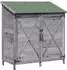 vidaXL Gartenschuppen grau 106x56x113,5cm Massivholz Fichte (42033474)
