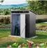 GFP - Garten- & Freizeit-Profi Primeyard Gerätehaus Metall, grau, 160x80x200cm (GFPV01006)