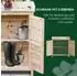 OKWISH Gartenschrank aus Holz, 83x40x92cm, 2 Fächer, natur
