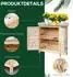 OKWISH Gartenschrank aus Holz, 83x40x92cm, 2 Fächer, natur