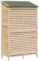 vidaXL Gartenschuppen Natur 106 x 56 x 176,5 cm Massivholz aus Fichte