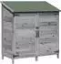 vidaXL Gartenschuppen grau 106,5x56x113,5cm Massivholz Fichte (42033442)