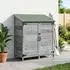 vidaXL Gartenschuppen grau 106,5x56x113,5cm Massivholz Fichte (42033442)