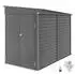 Outsunny Metall-Gerätehaus mit Pultdach 3,5m² 143x270x202cm, dunkelgrau