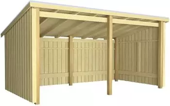 Plus A/S Nordic Multi Gartenhaus offen 416x208cm, Holz natur (Nordic Multi)