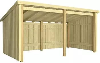 Plus A/S Nordic Multi Gartenhaus 416x208cm, 9,5m², natur