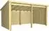 Plus A/S Nordic Multi Gartenhaus 416x208cm, 9,5m², natur