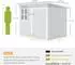 Outsunny Metall-Gerätehaus 4,13m² mit Fenster und Pultdach, 260x177x190cm, hellgrau