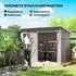 Outsunny Metall-Gerätehaus 4,13m² mit Fenster und Pultdach, 260x177x190cm, hellgrau