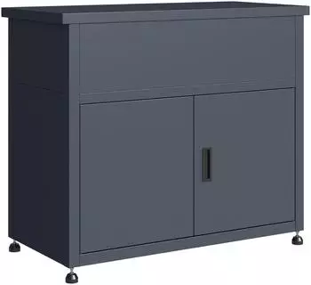 DEGAMO Bremen Gartenschrank mit Hochbeet, Stahl anthrazit (10156)