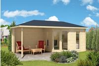Luxhut L1.1.00037.0, Luxhut Alpholz 5-Eck Gartenhaus Liwa aus naturbelassenem Holz